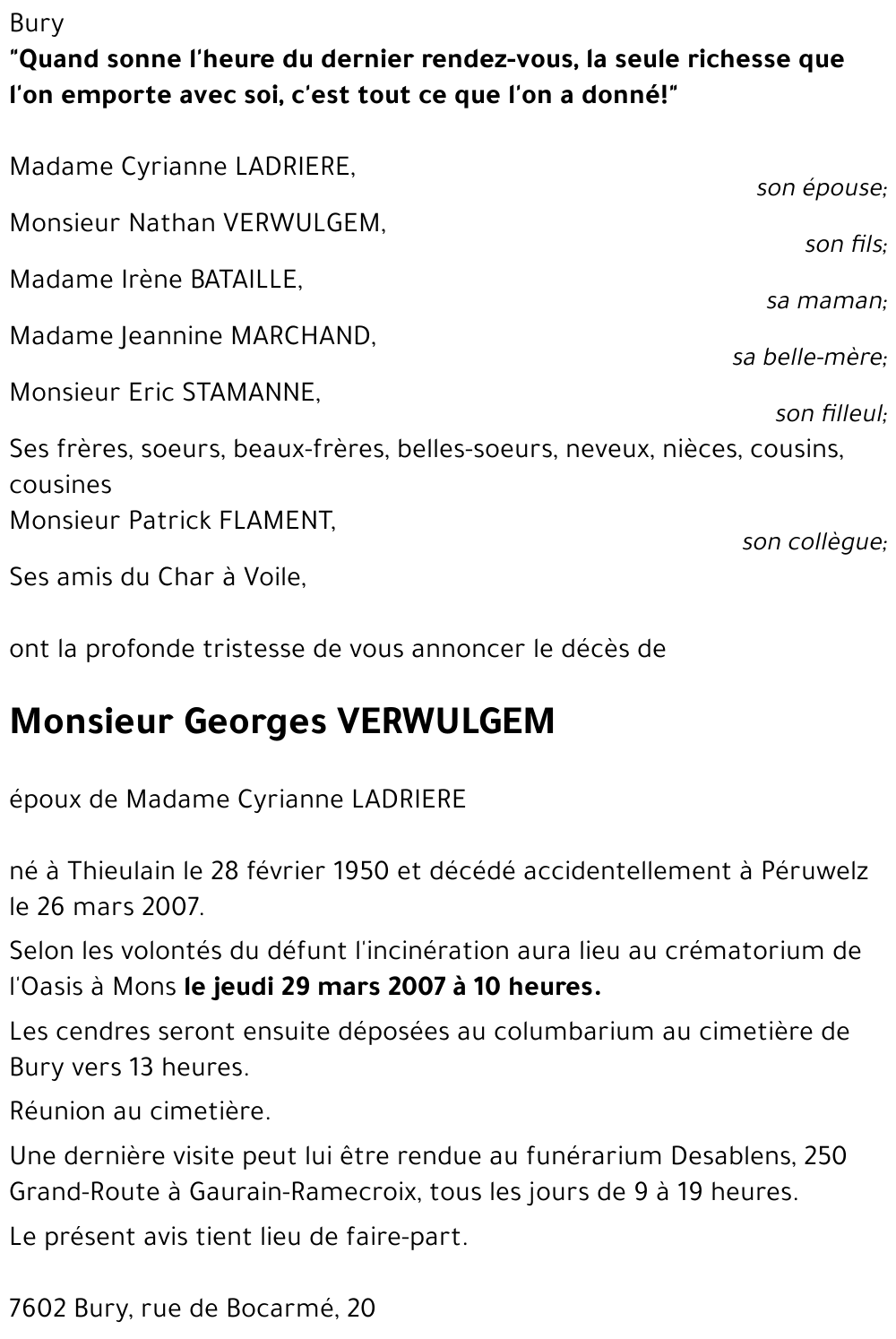 Georges VERWULGEM