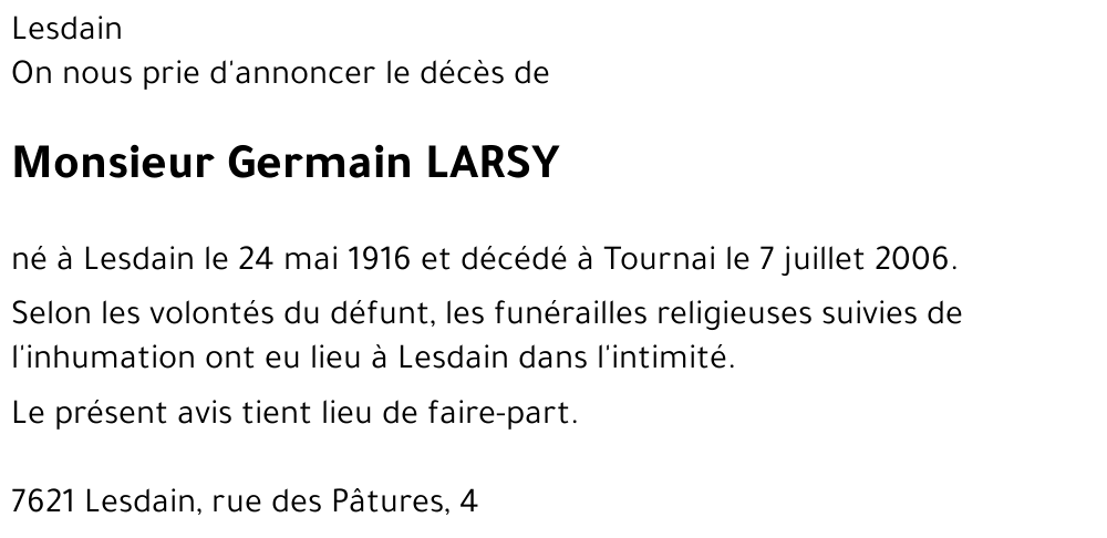 Germain LARSY