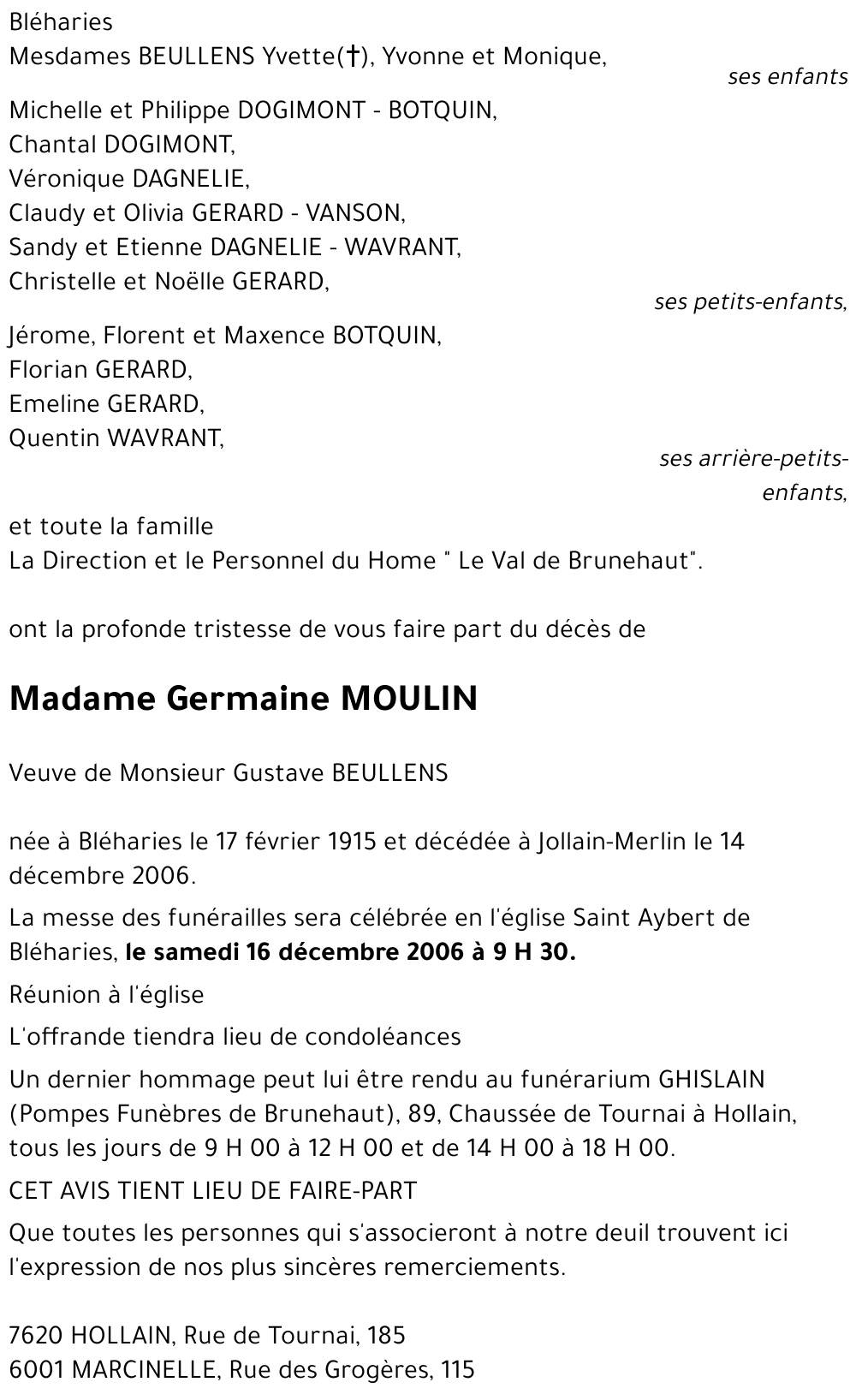 Germaine MOULIN