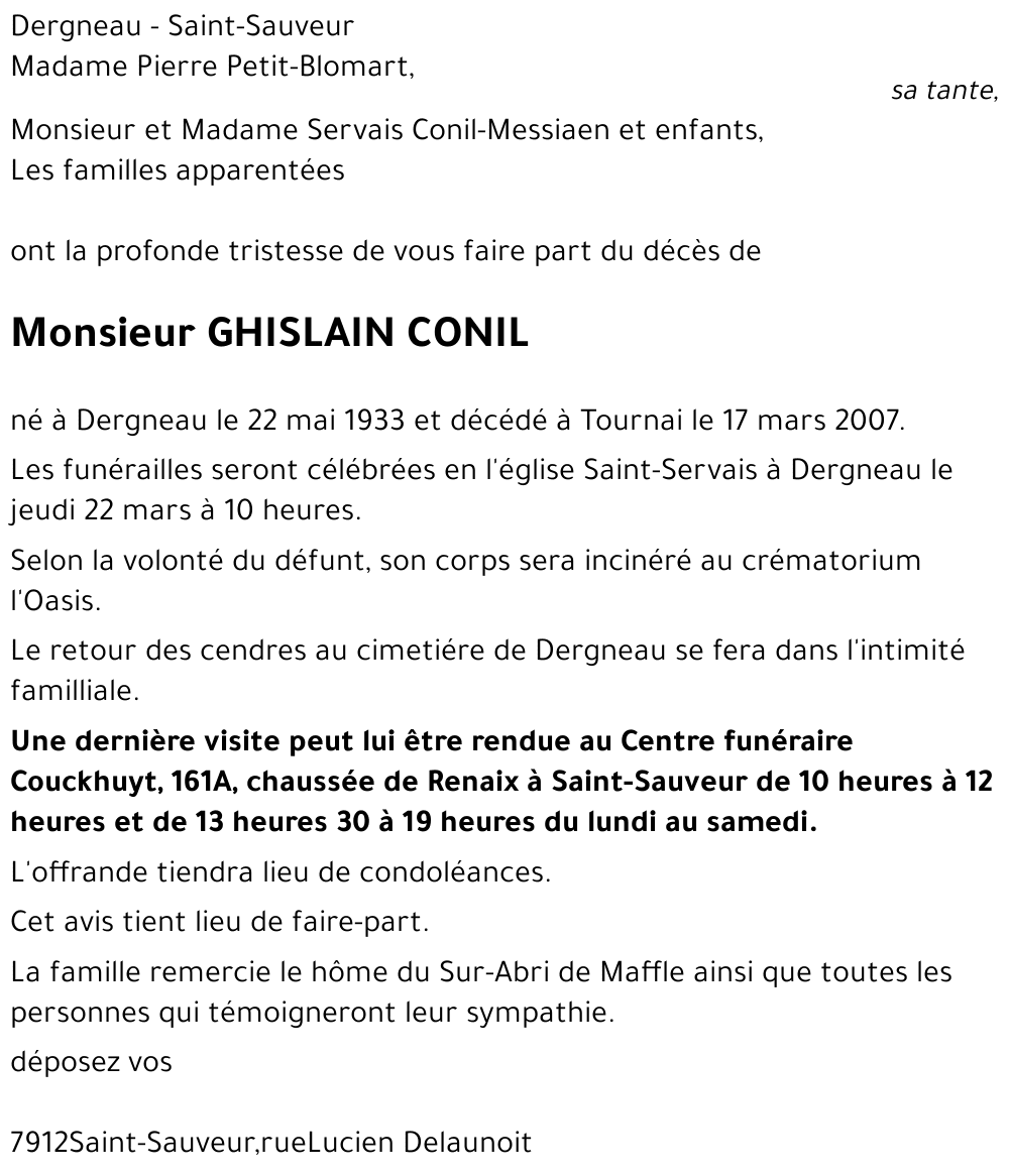 GHISLAIN CONIL