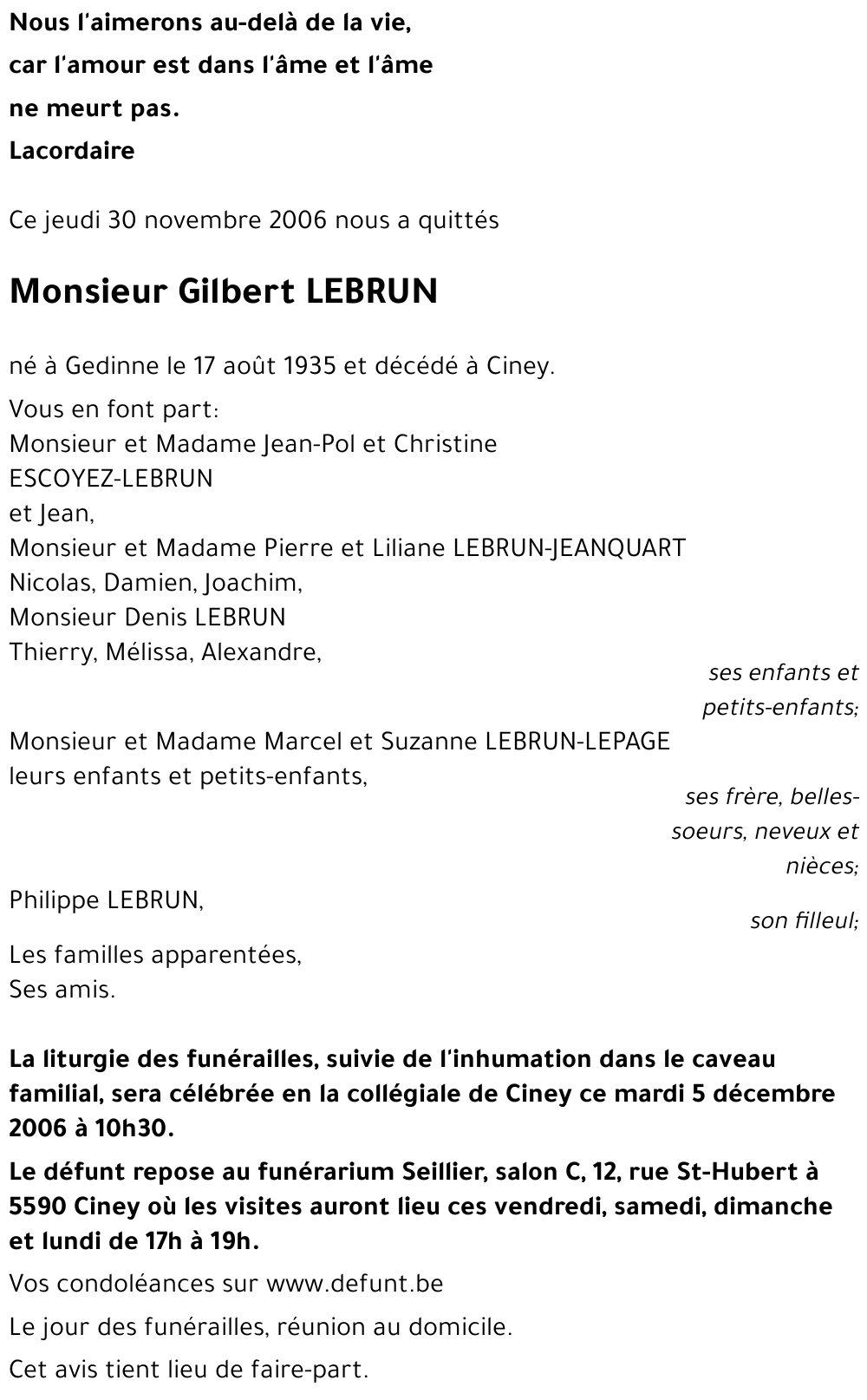 Gilbert LEBRUN