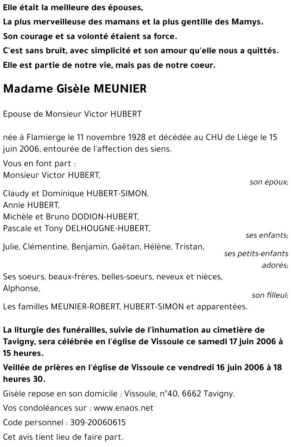 Gisèle MEUNIER