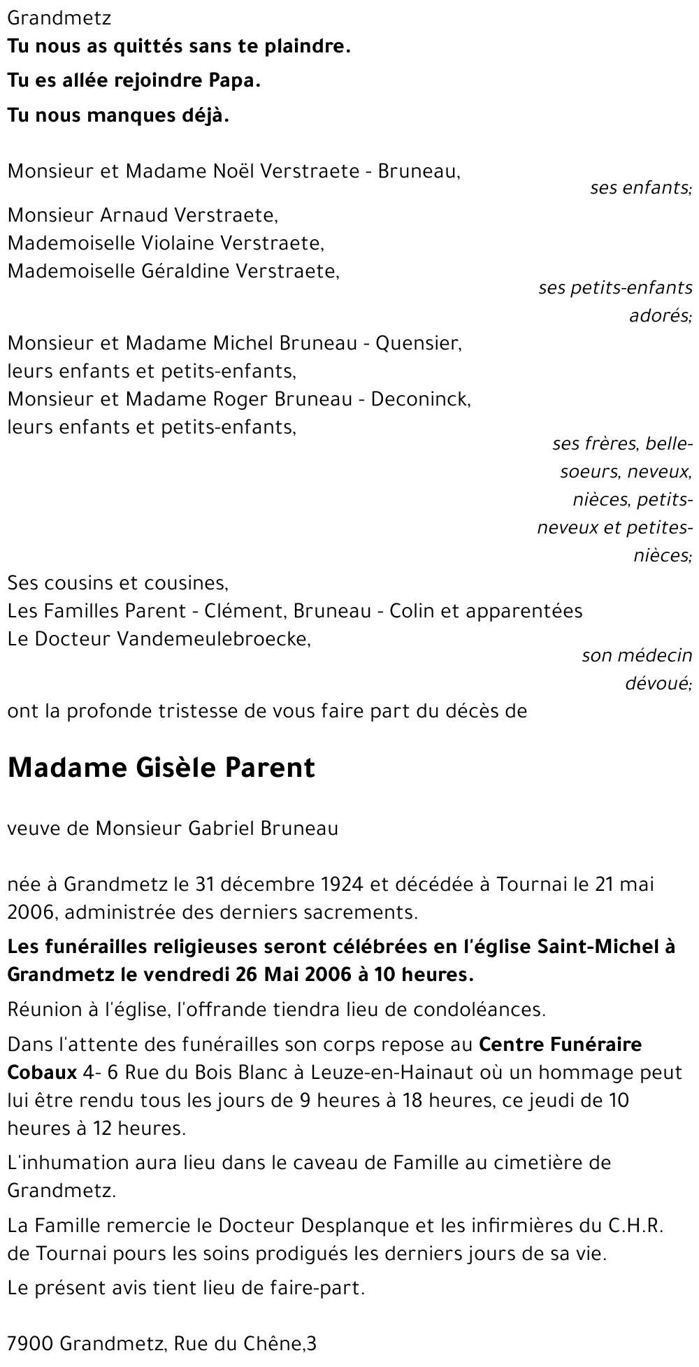 Gisèle Parent