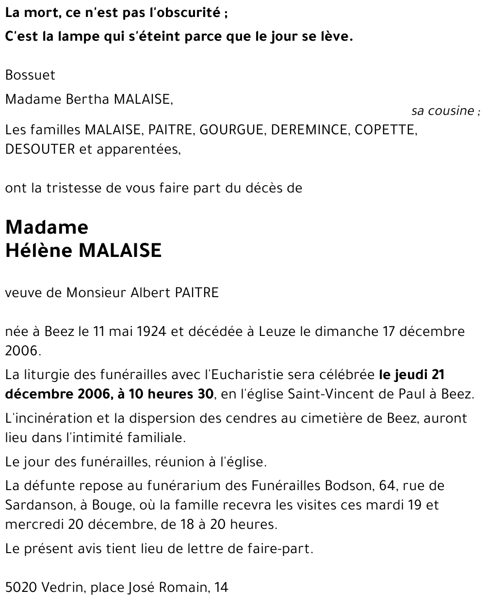 Hélène MALAISE