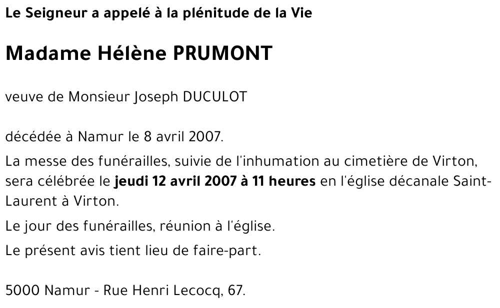 Hélène PRUMONT