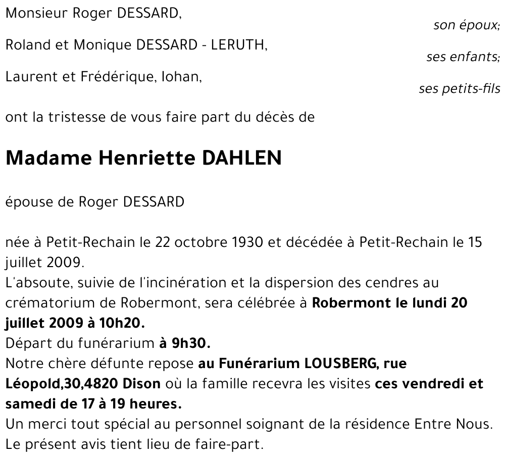 Henriette DAHLEN