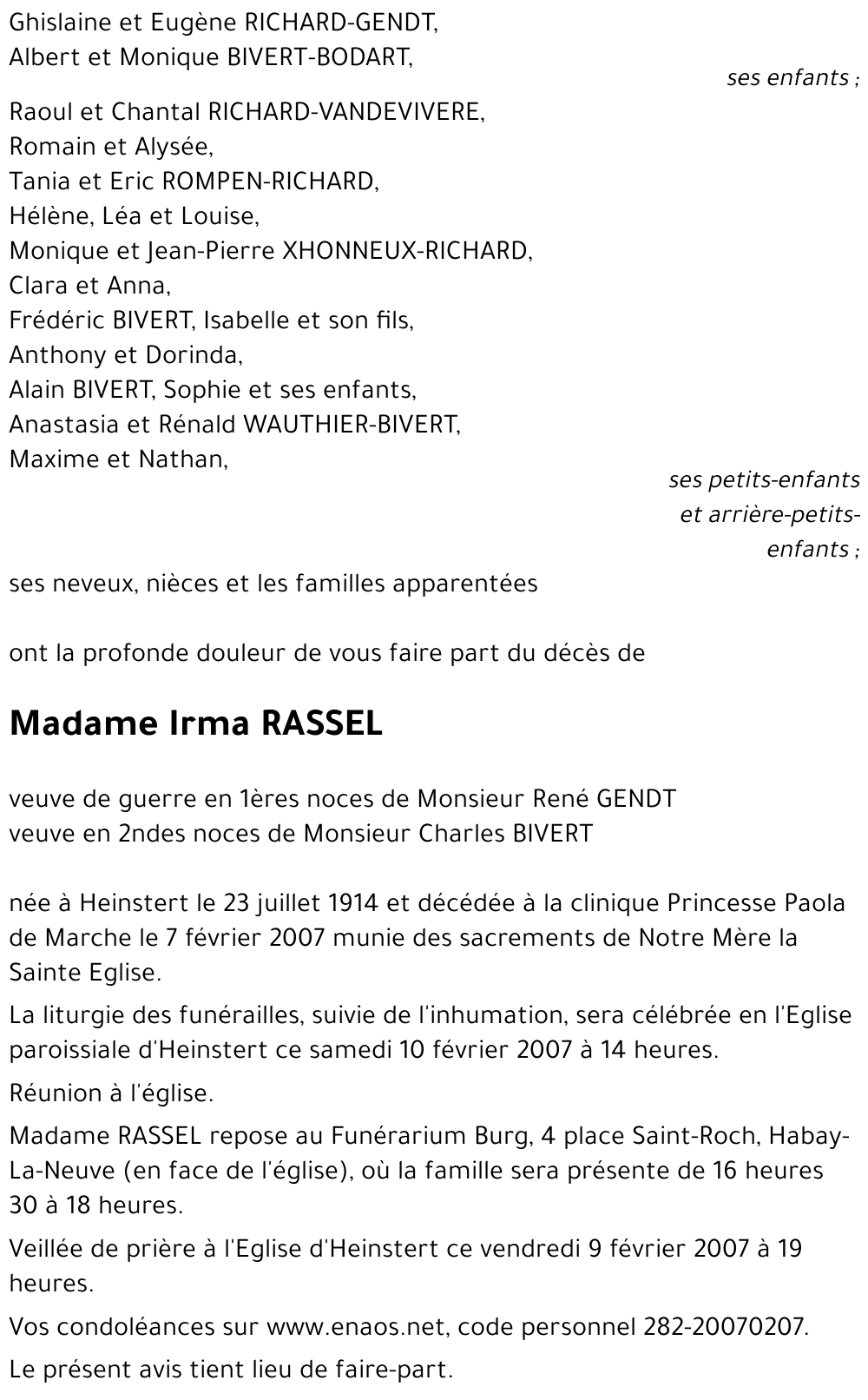 Irma RASSEL