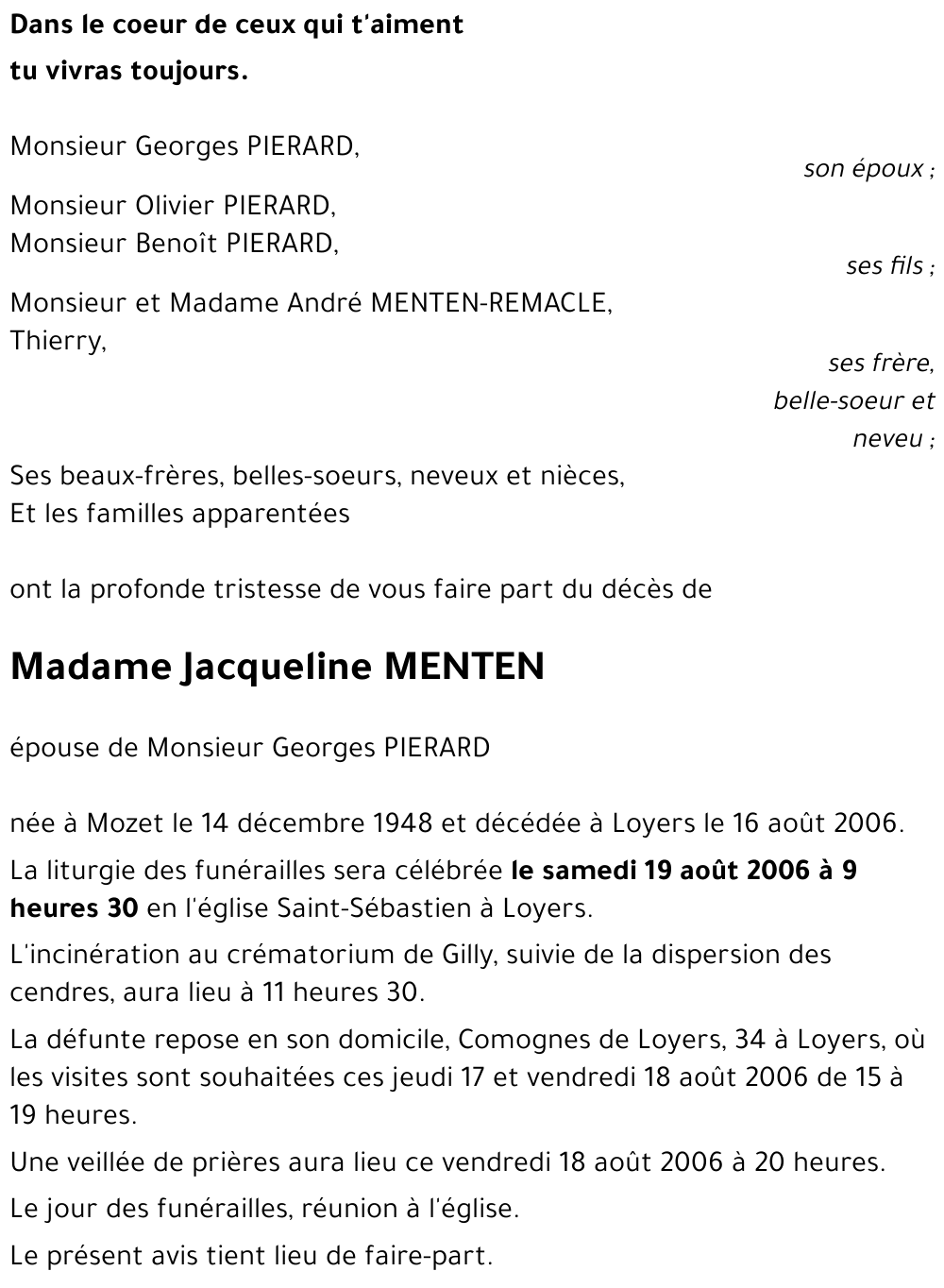 Jacqueline MENTEN