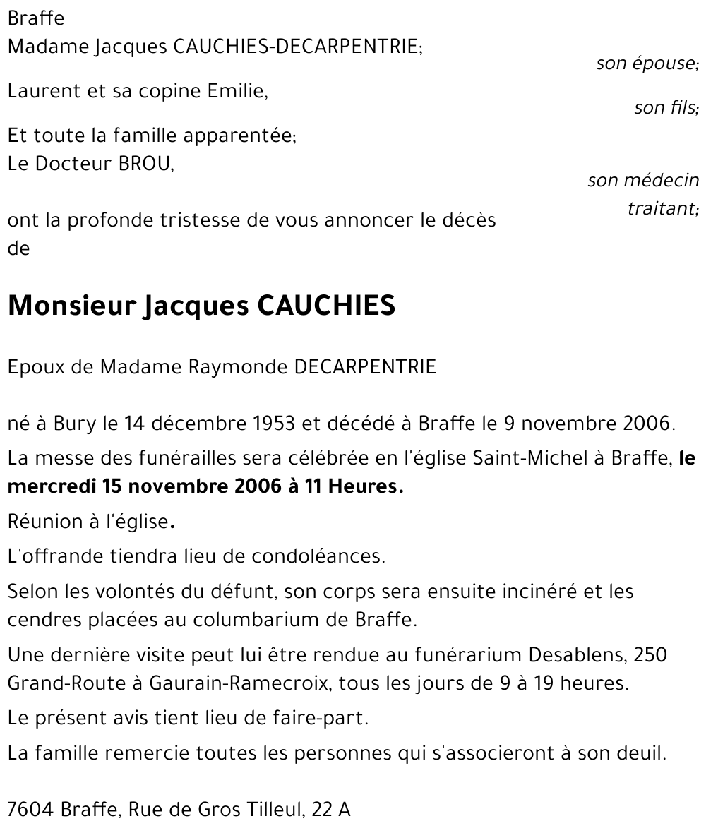 Jacques CAUCHIES