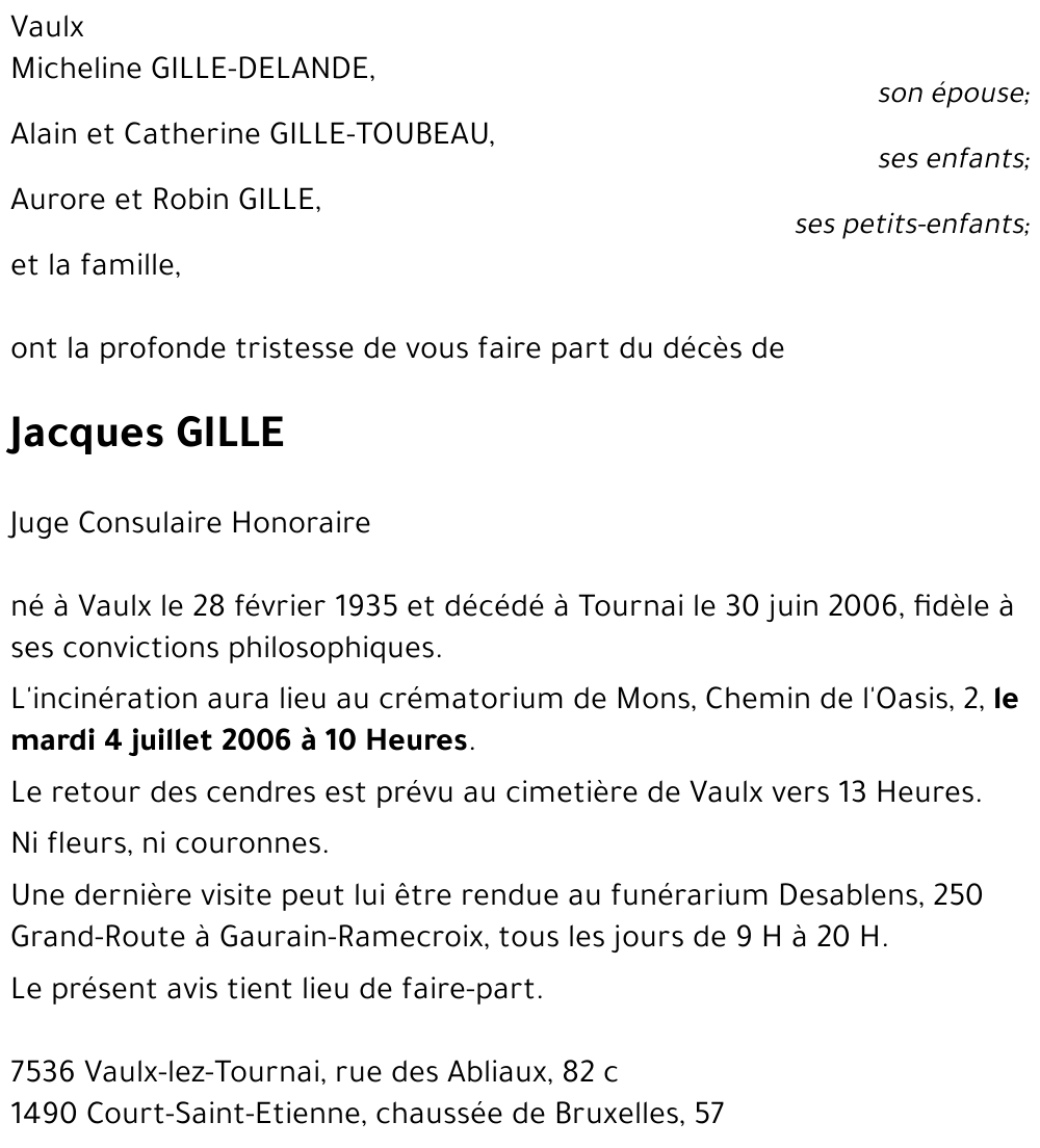 Jacques GILLE