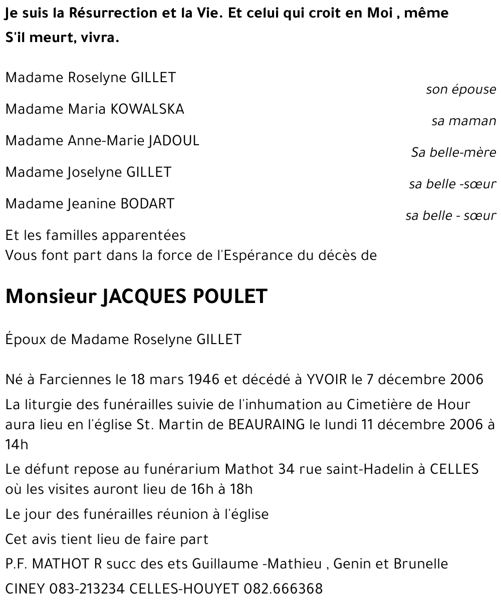 JACQUES POULET