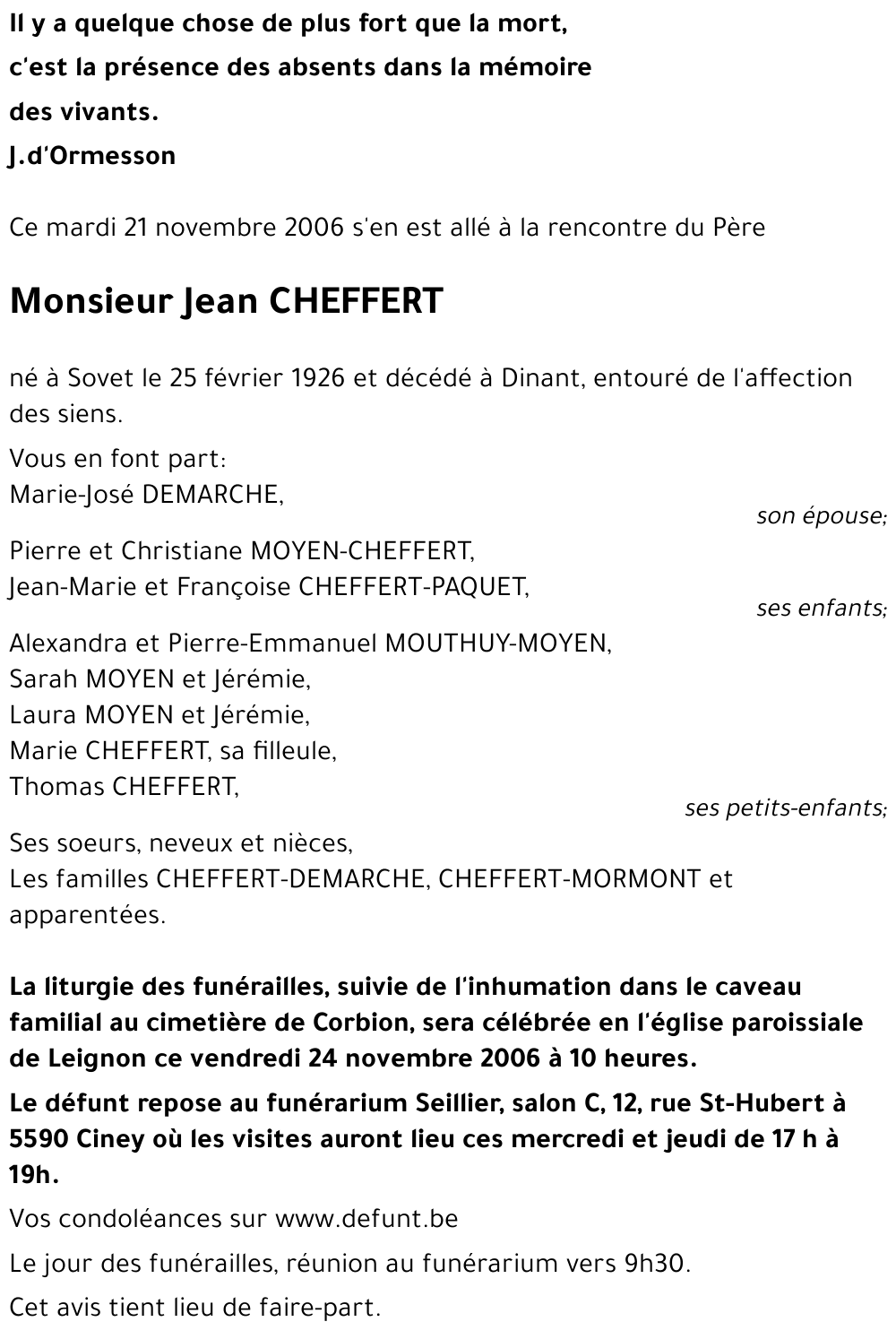 Jean CHEFFERT