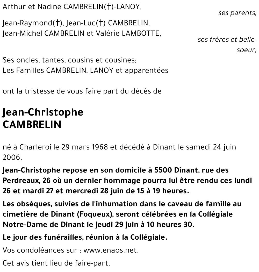 Jean-Christophe CAMBRELIN