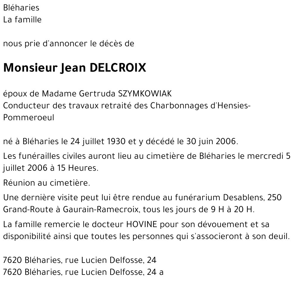 Jean DELCROIX