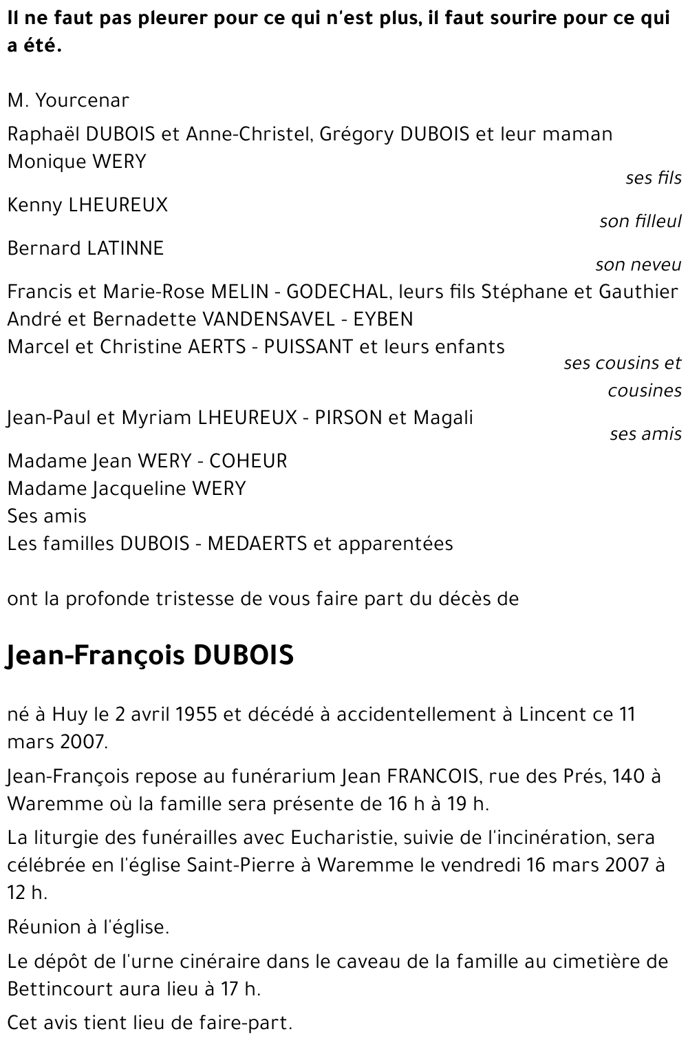 Jean-François DUBOIS