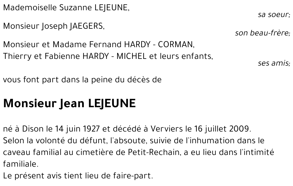 Jean LEJEUNE