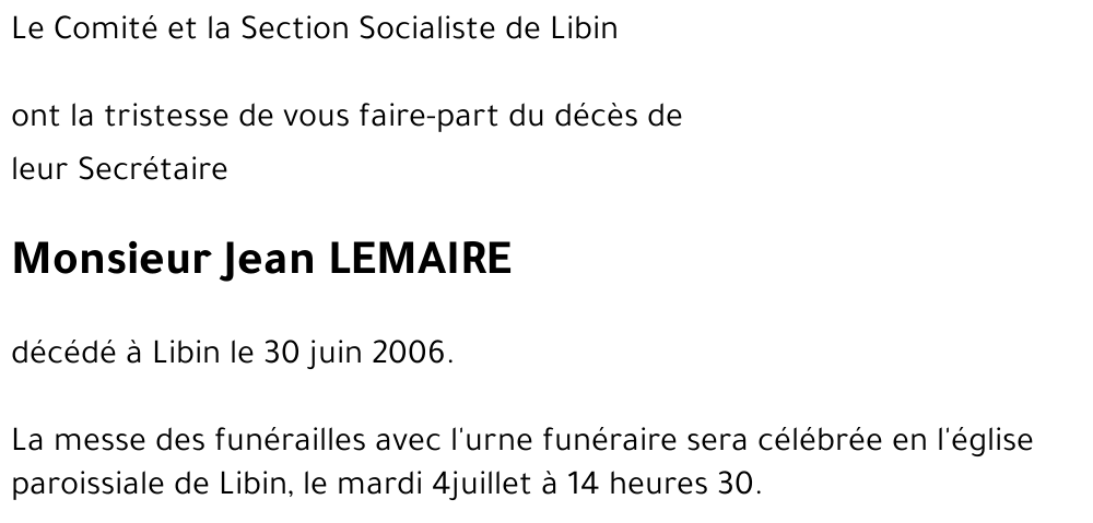 Jean LEMAIRE