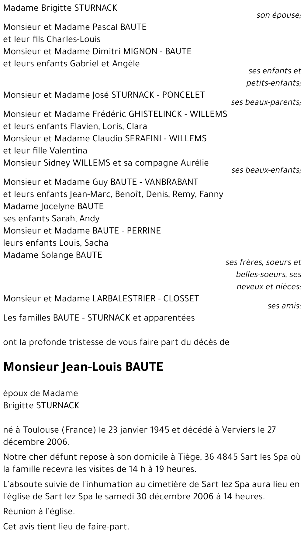 Jean-Louis BAUTE