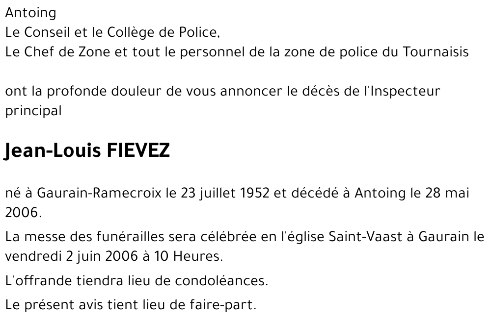 Jean-Louis FIEVEZ