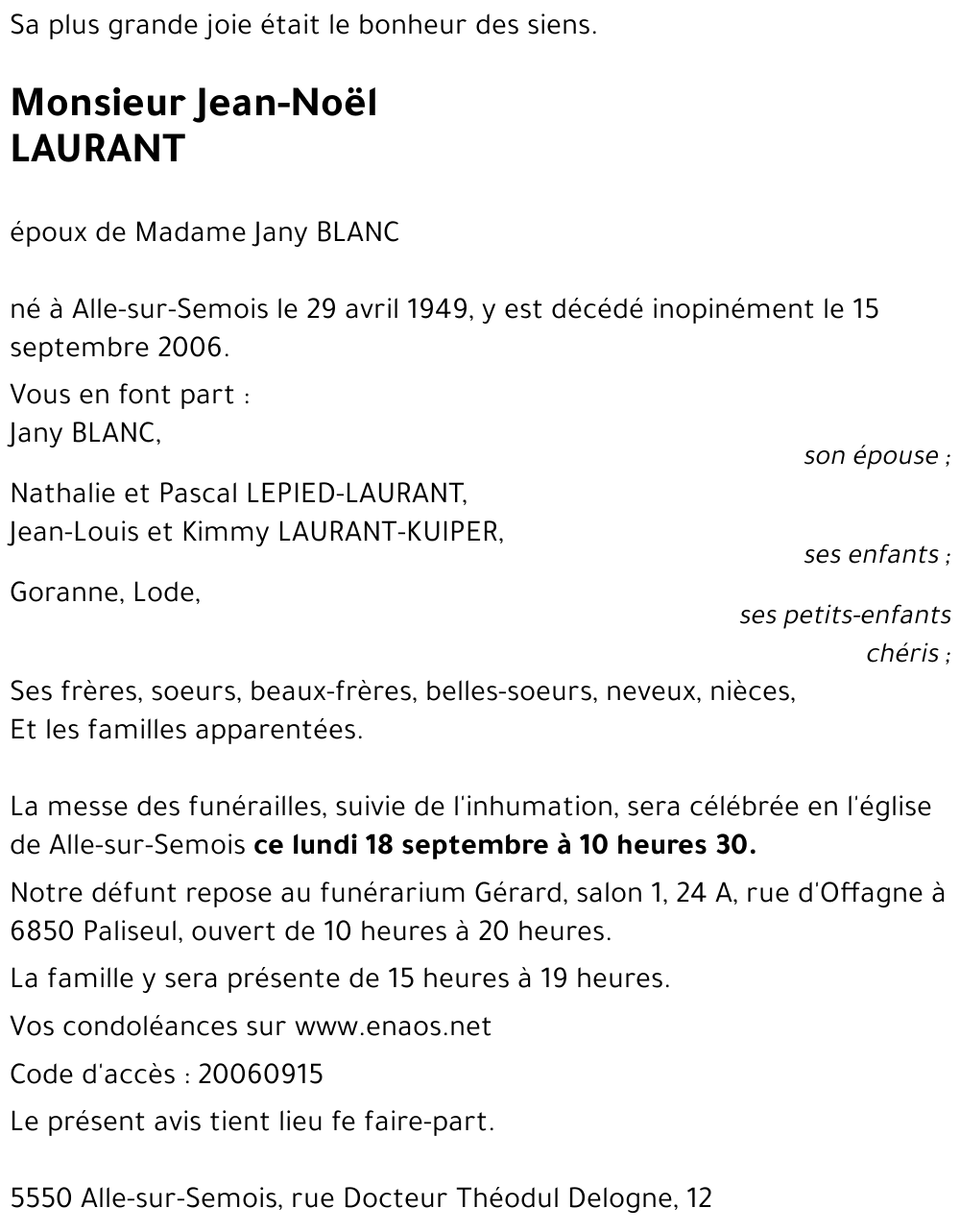 Jean-Noël LAURANT