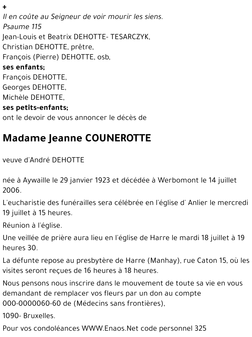 Jeanne COUNEROTTE