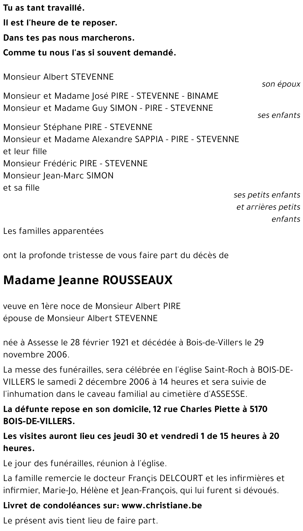 Jeanne ROUSSEAUX