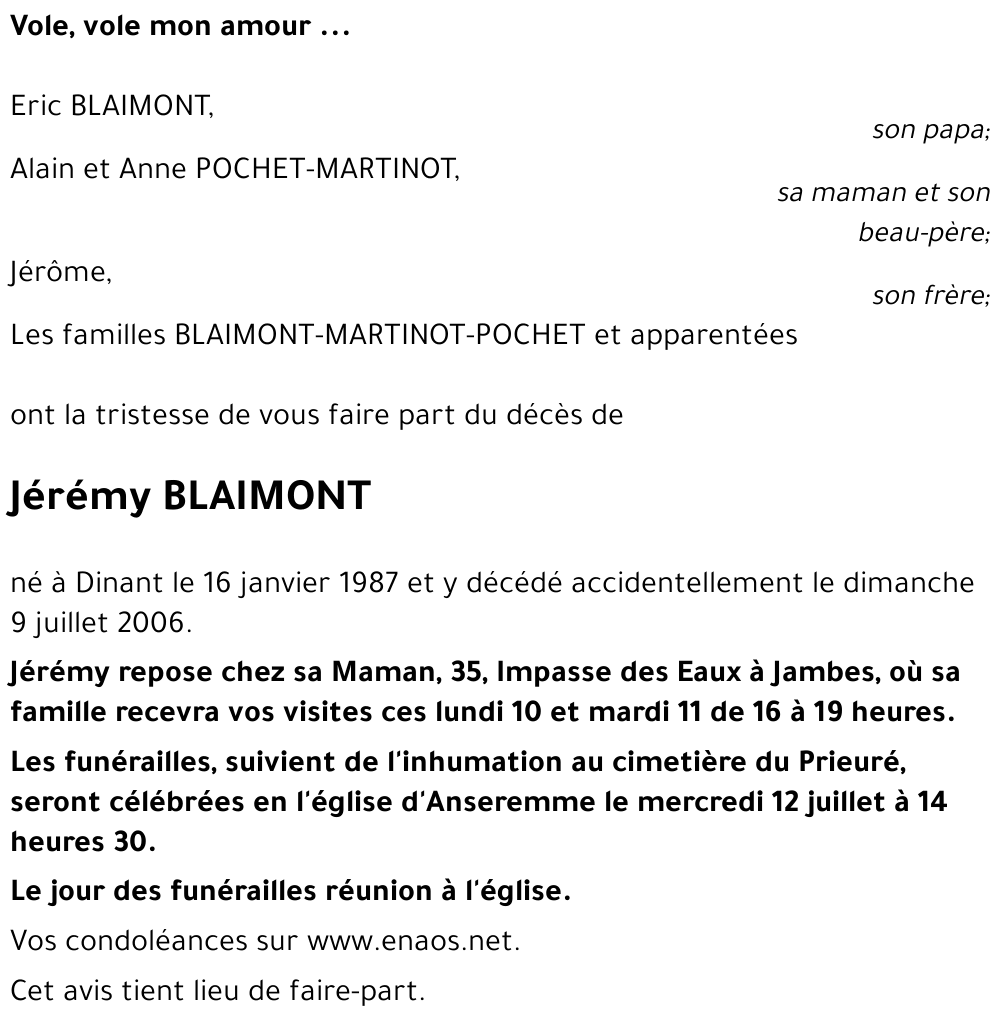 Jérémy BLAIMONT