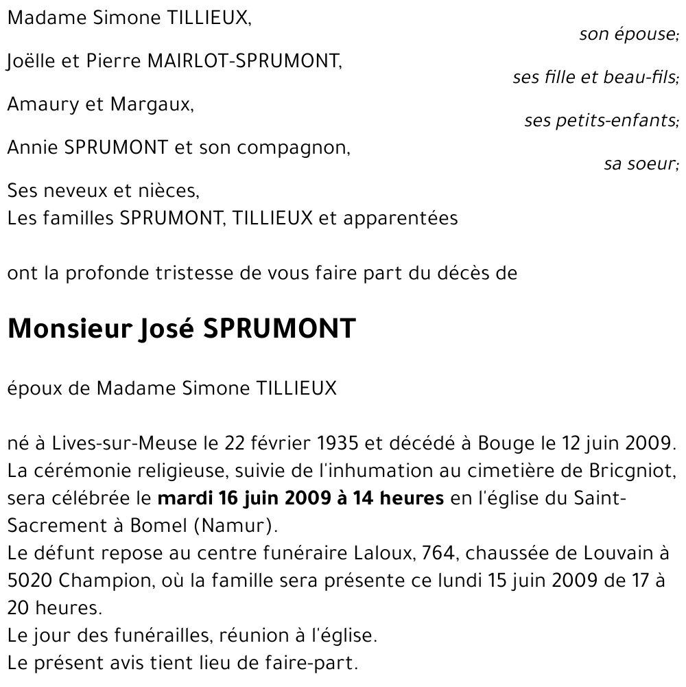 José SPRUMONT