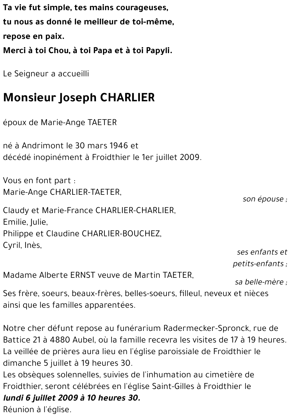 Joseph CHARLIER