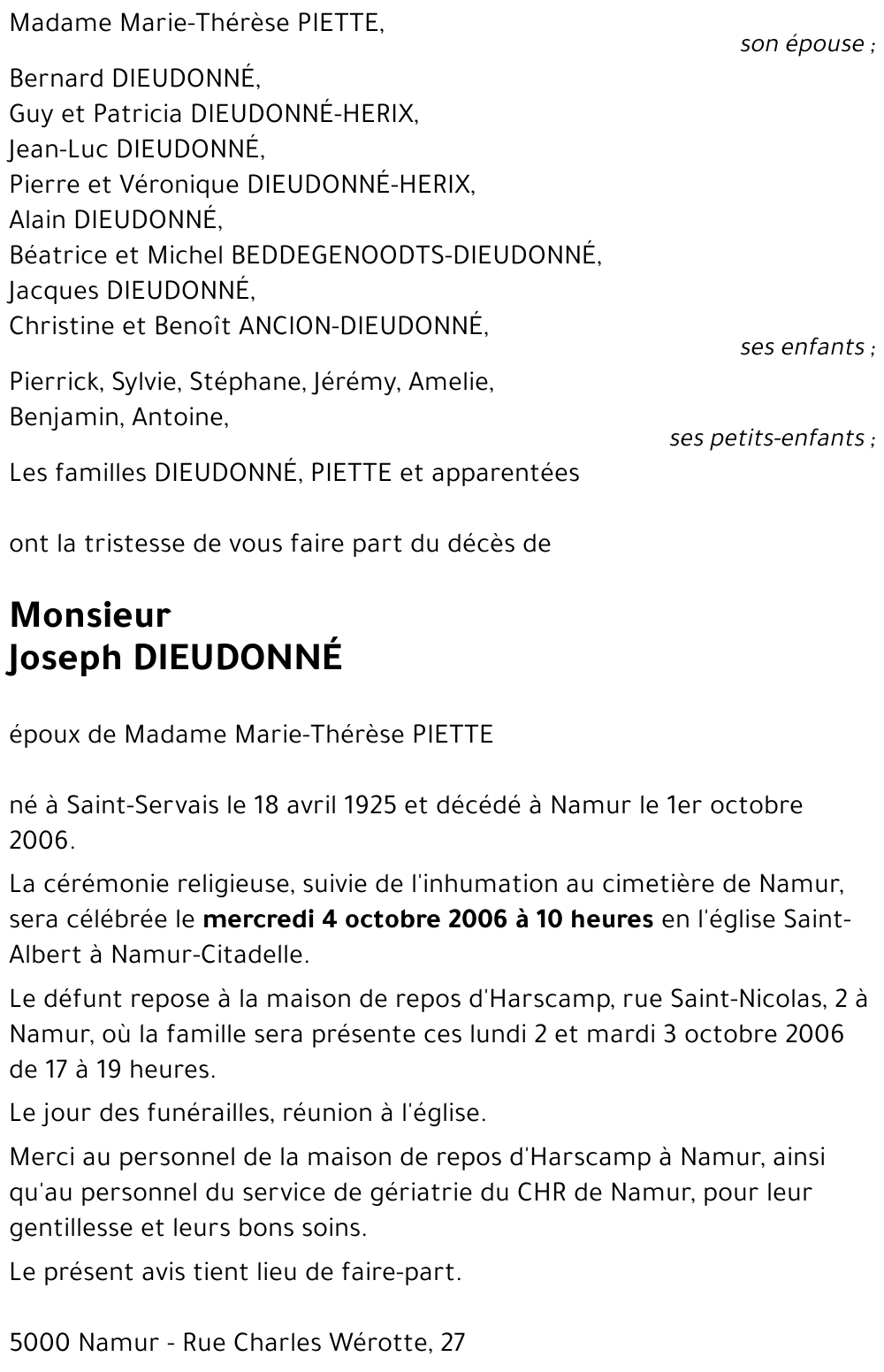 Joseph DIEUDONNÉ