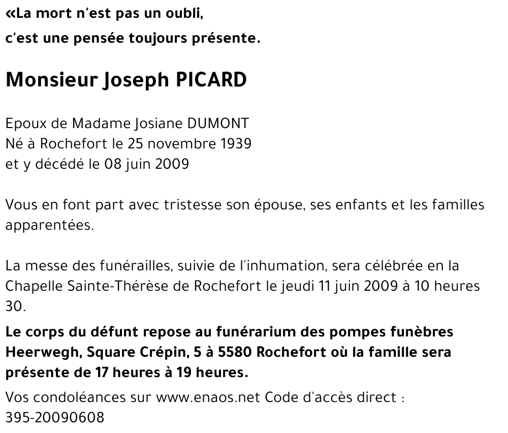 Joseph PICARD