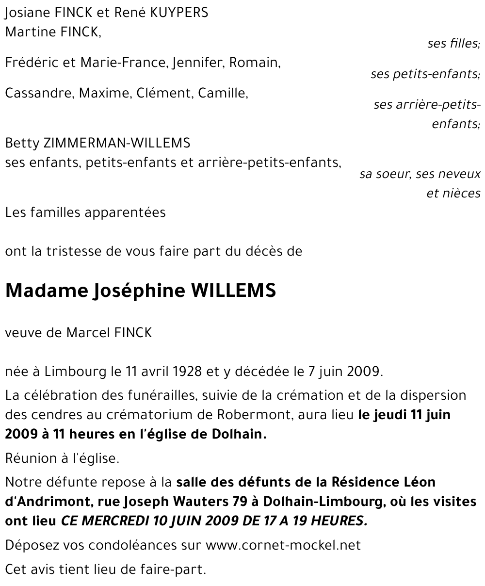 Joséphine WILLEMS