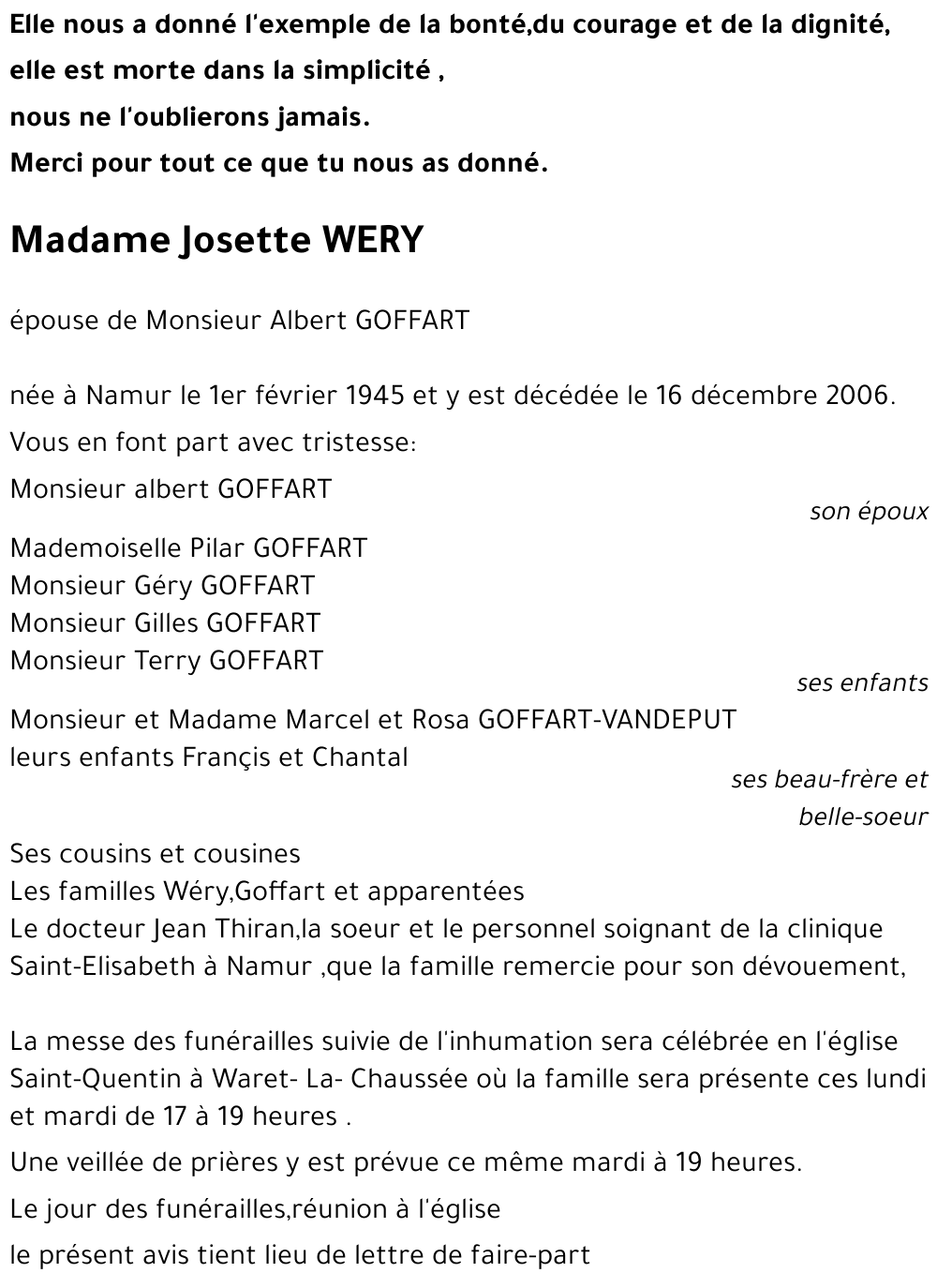 Josette WERY