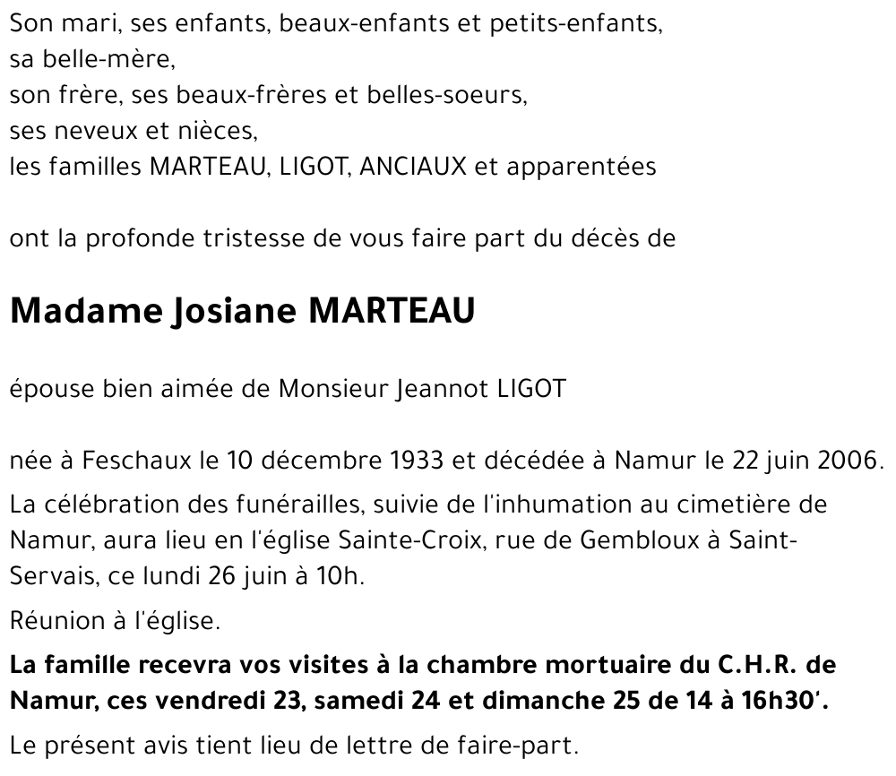 Josiane MARTEAU