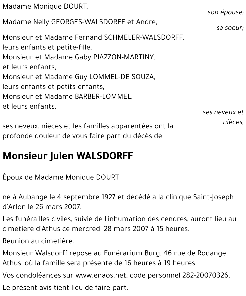 Juien WALSDORFF