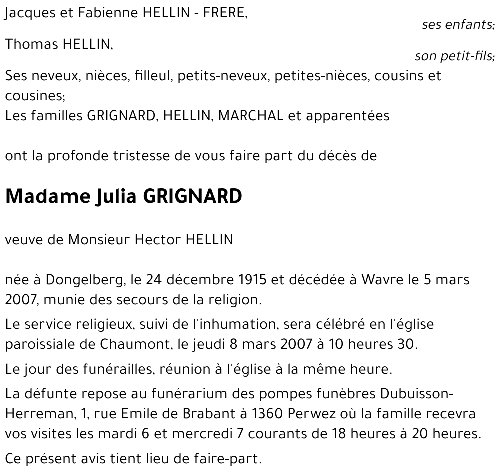 Julia GRIGNARD