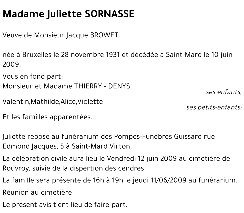 Juliette SORNASSE