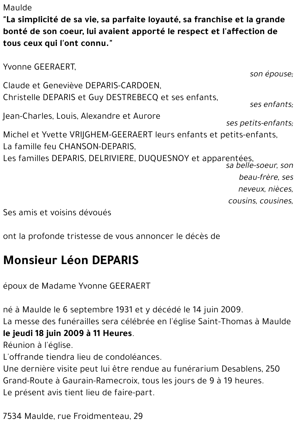 Léon DEPARIS