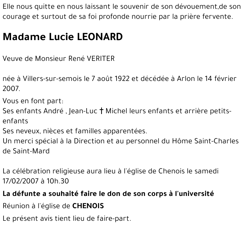 LEONARD Lucie