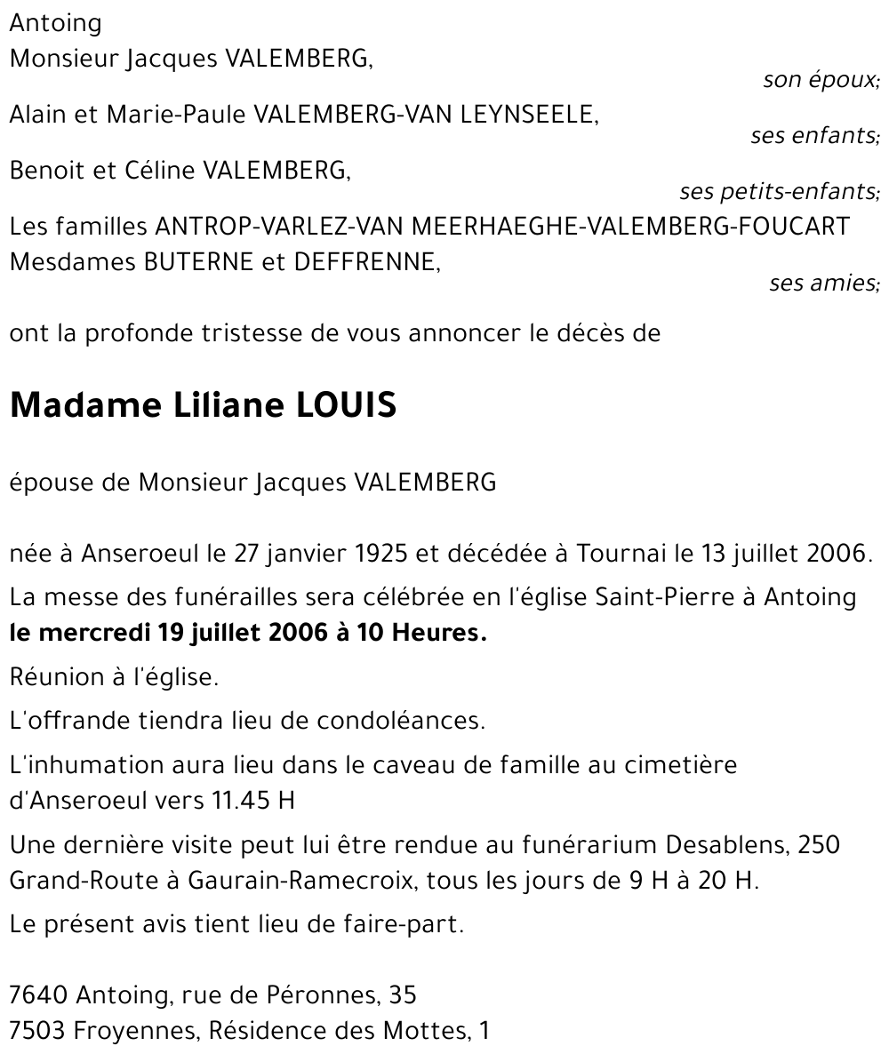 Liliane LOUIS