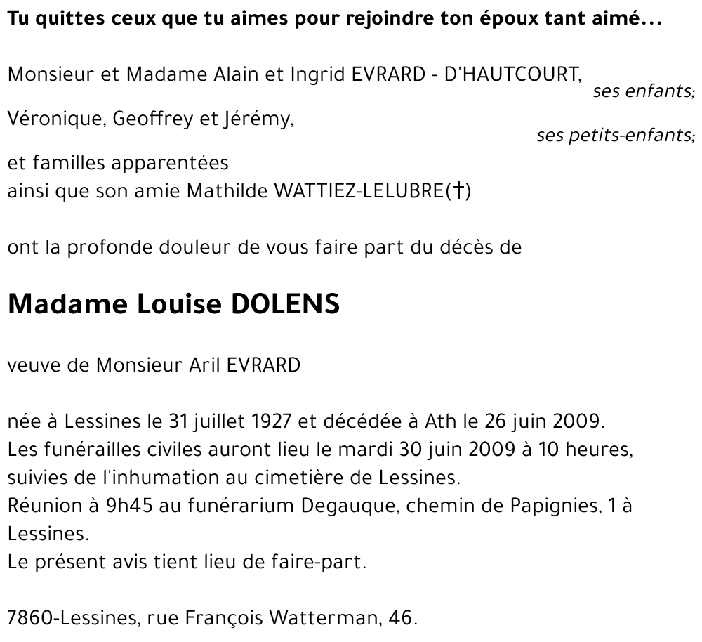 Louise DOLENS