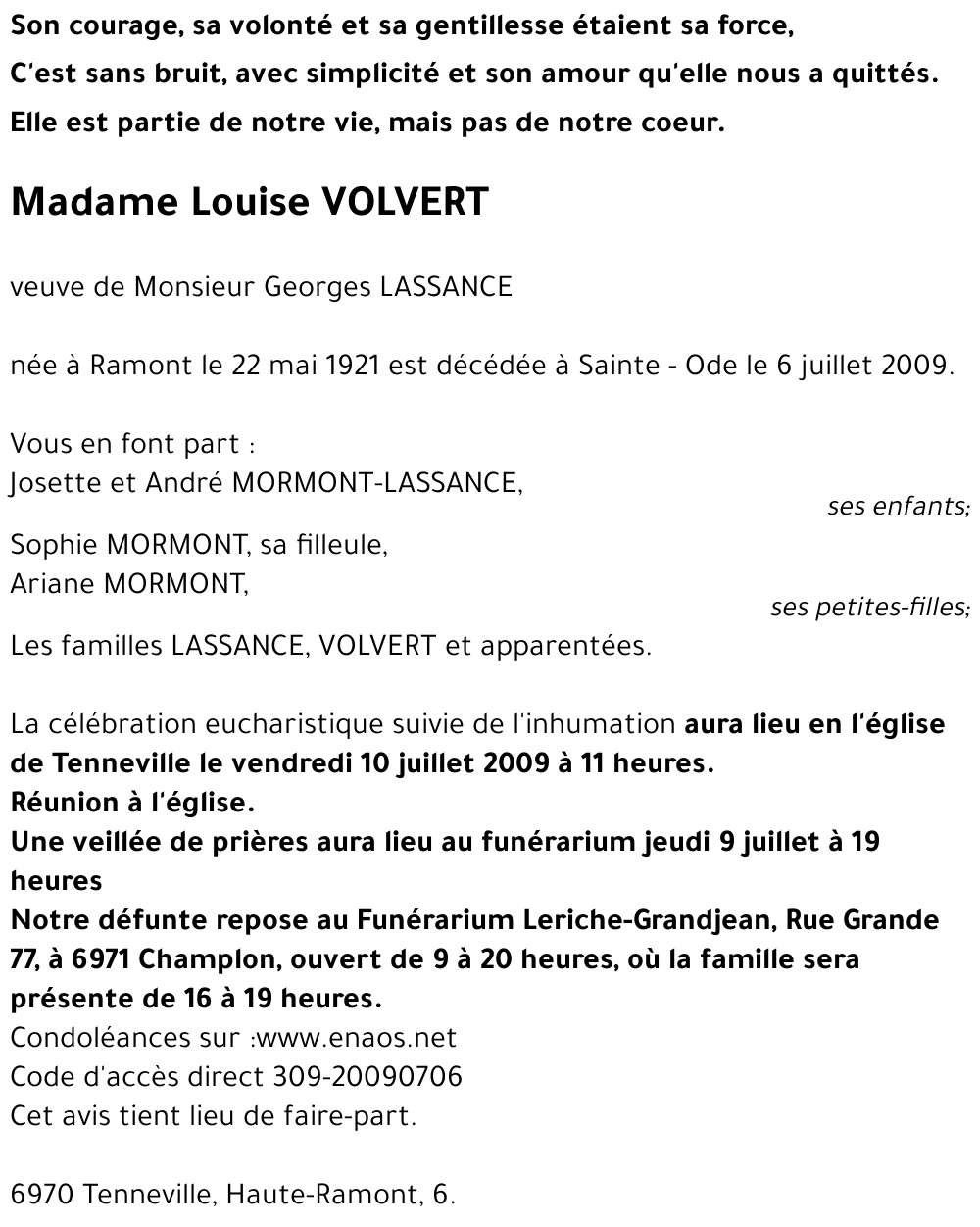 Louise VOLVERT