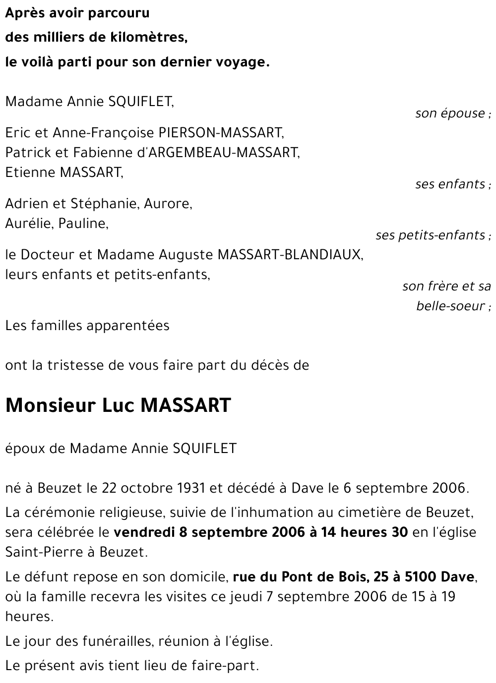 Luc MASSART