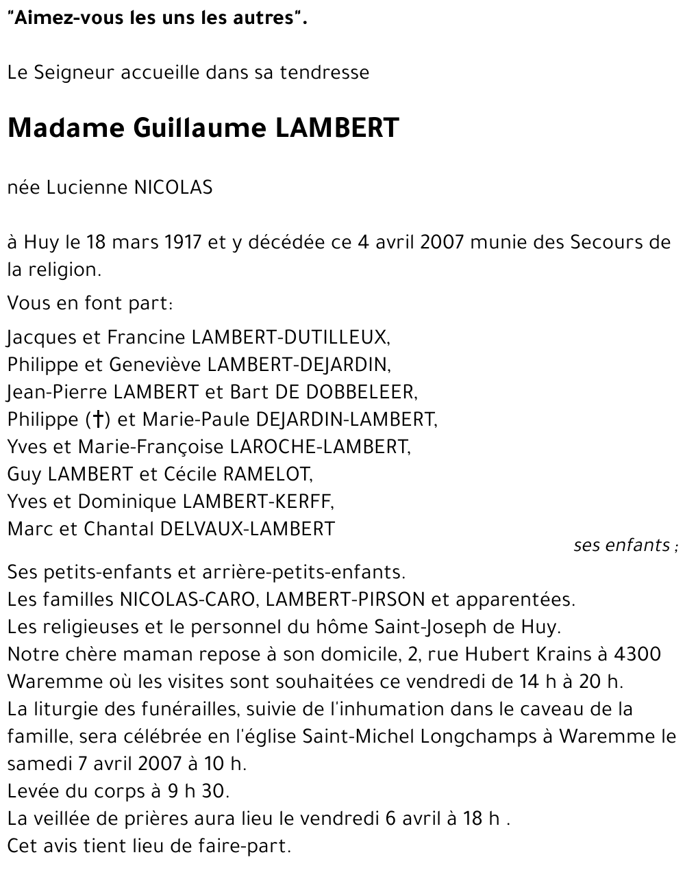 Lucienne NICOLAS