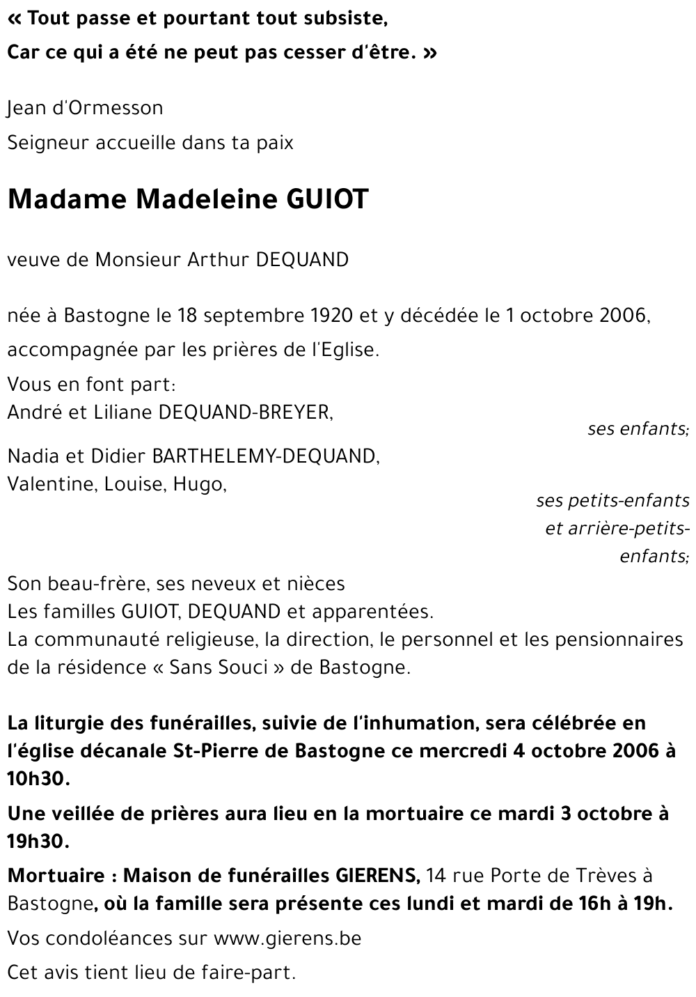 Madeleine GUIOT