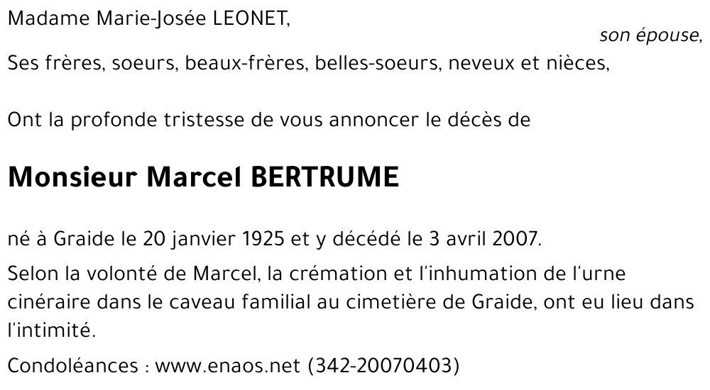 Marcel BERTRUME