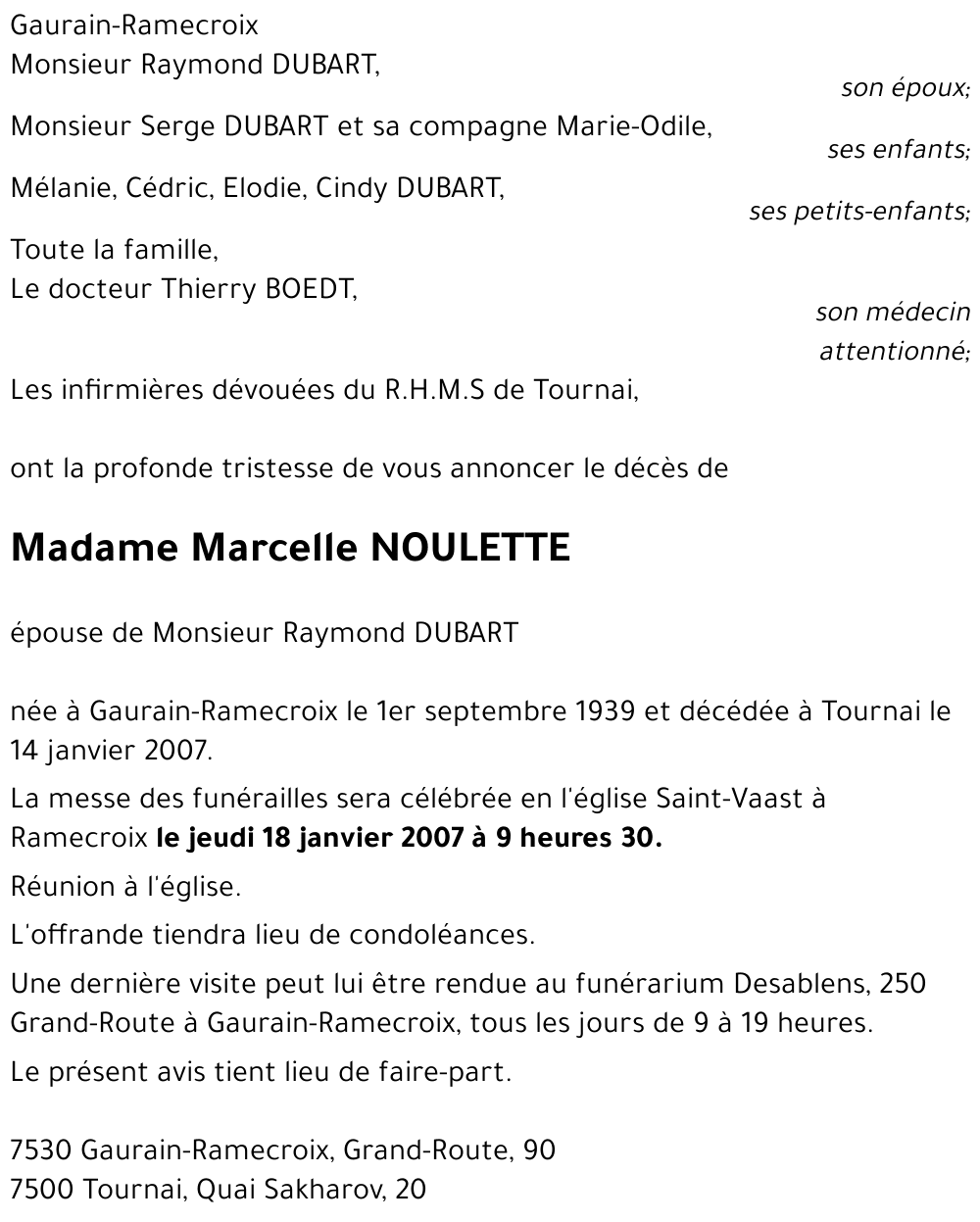 Marcelle NOULETTE