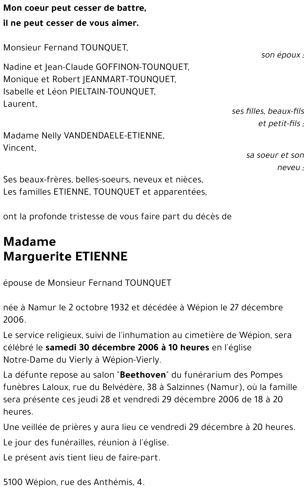 Marguerite ETIENNE