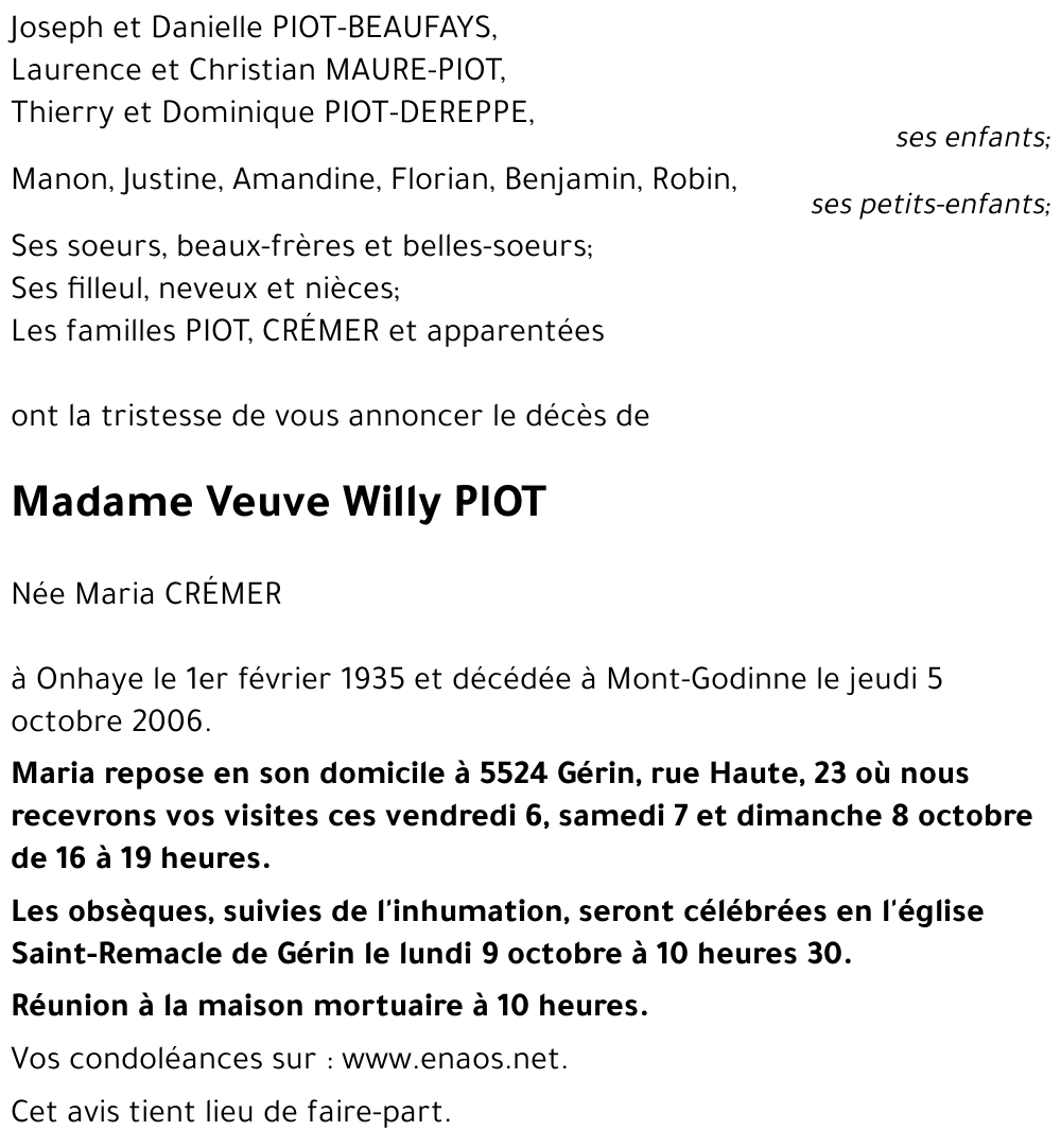 Maria CRÉMER