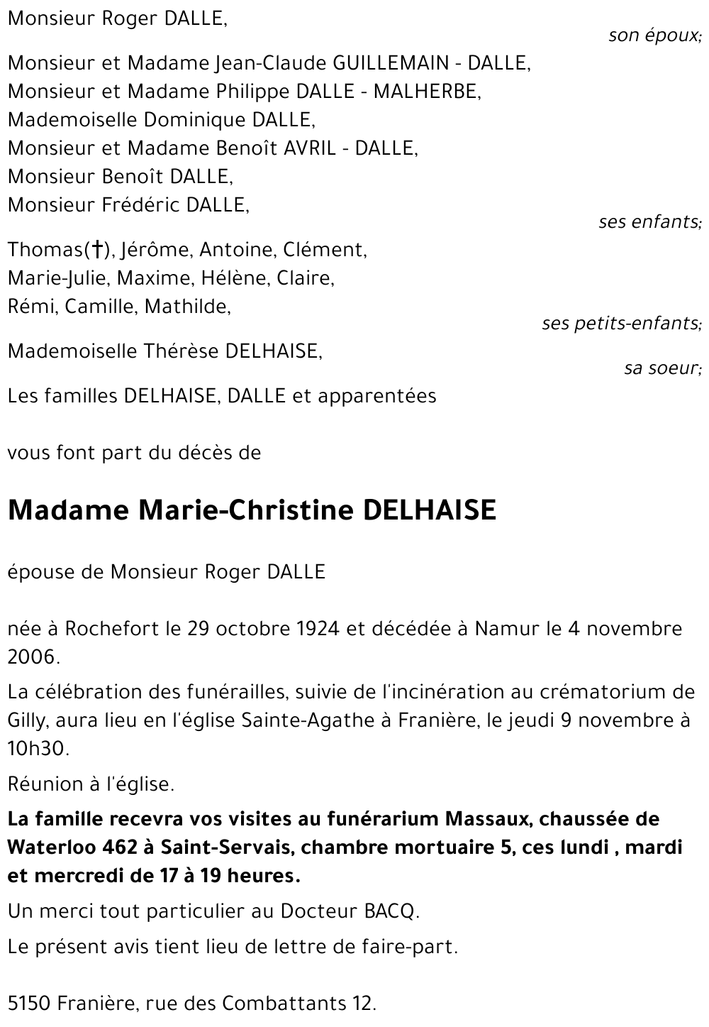 Marie-Christine DELHAISE